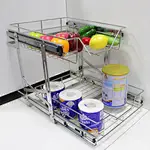 2 Tier Pull-Out Basket Storage Organizer