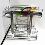 chrome plated steel roll out drawers